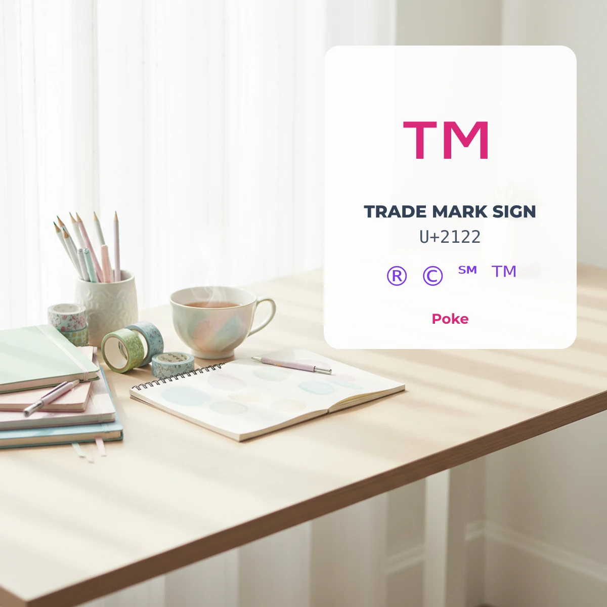 Kí tự TM ™ TRADE MARK SIGN U+2122, ® và ©